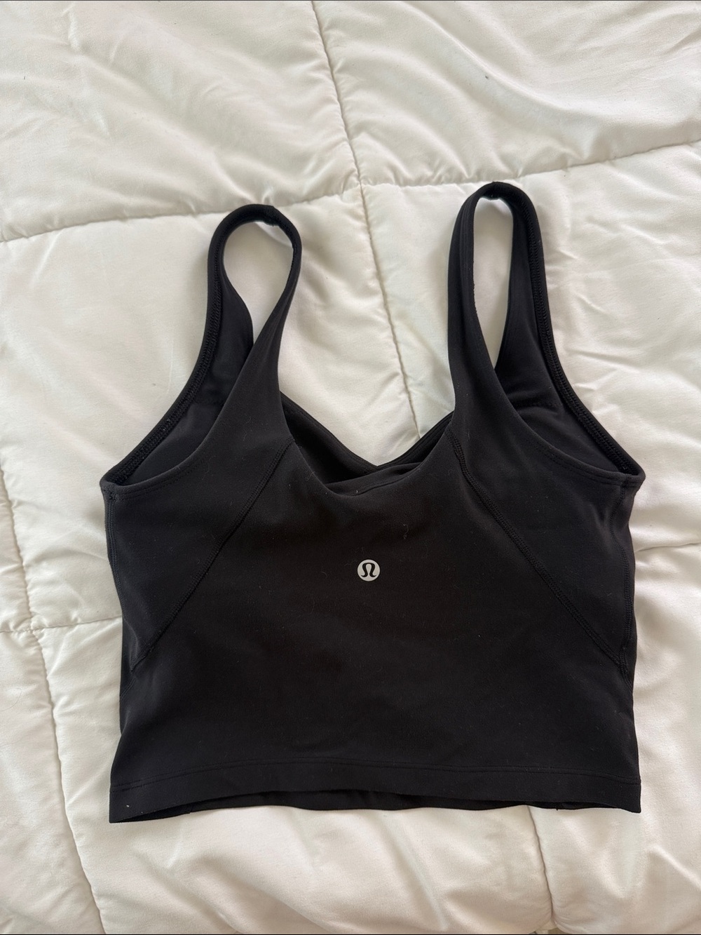 lululemon athletica Black Scoop Crop Tank